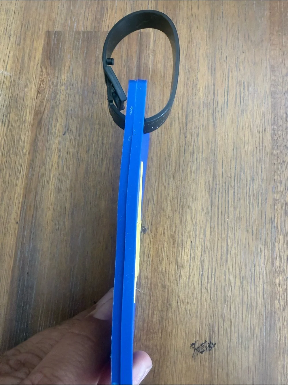 Blue Masonic Luggage Tag with yellow Emblem